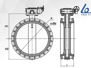 Cấu tạo của van bướm mặt bích