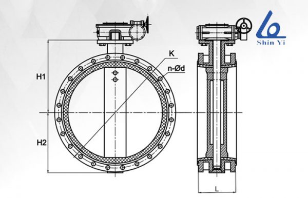 Cấu tạo của van bướm mặt bích