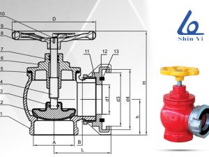 Cấu tạo của van góc PCCC 