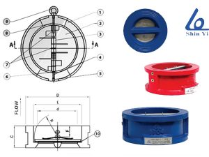 Cấu tạo của van một chiều bướm