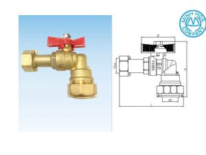 Cấu tạo của sản phẩm van góc đồng liên hợp 5D tay bướm ABS