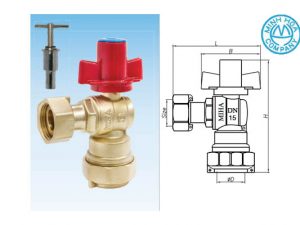 Cấu tạo của sản phẩm van góc đồng tay khóa lắp trước đồng hồ