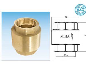 Cấu tạo của van 1 chiều lò xo Miha