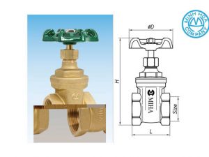 Cấu tạo của van cửa đồng Miha PN 16