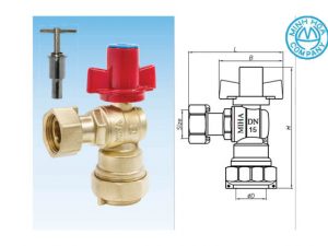 Cấu tao của van góc đồng liên hợp tay khóa