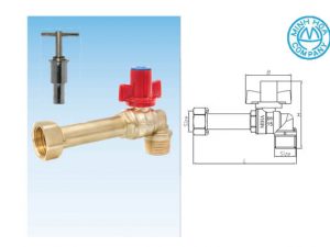 Cấu tạo của van góc đồng mạ Miha loại 7D - Van đồng Minh Hòa