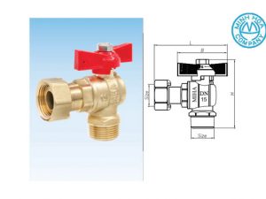 Cấu tạo của van góc đồng tay bướm có van 1 chiều lắp sau đồng hồ