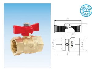 Cấu tạo van bi đồng tay bướm MBV