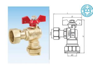 Cấu tạo van góc đồng liên hợp tay bướm hợp kim