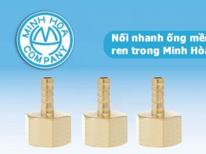 Nối nhanh ống mềm bằng đồng ren trong - Phụ kiện đồng van Minh Hòa