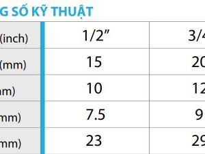 Thông số kỹ thuật của nút bịt đồng ren trong