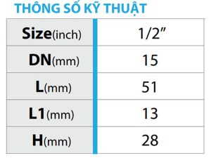 Thông số kỹ thuật của sản phẩm tê đồng ren ngoài