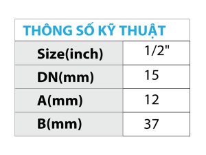 Thông số kỹ thuật cút đồng nối ống mềm