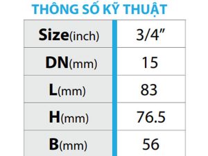 Thông số kỹ thuật van góc tay bướm hợp kim