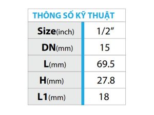 Thông số kỹ thuật van phao Mi