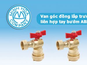 Van góc đồng lắp trước đồng hồ liên hợp tay bướm ABS - Van góc đồng Minh Hòa