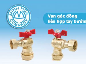 Van góc đồng liên hợp MIHA tay bướm - Van góc đồng Minh Hòa