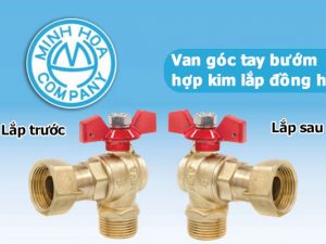 Van góc đồng tay bướm hợp kim MIHA 15 - Van 1 chiều lắp trước sau đồng hồ